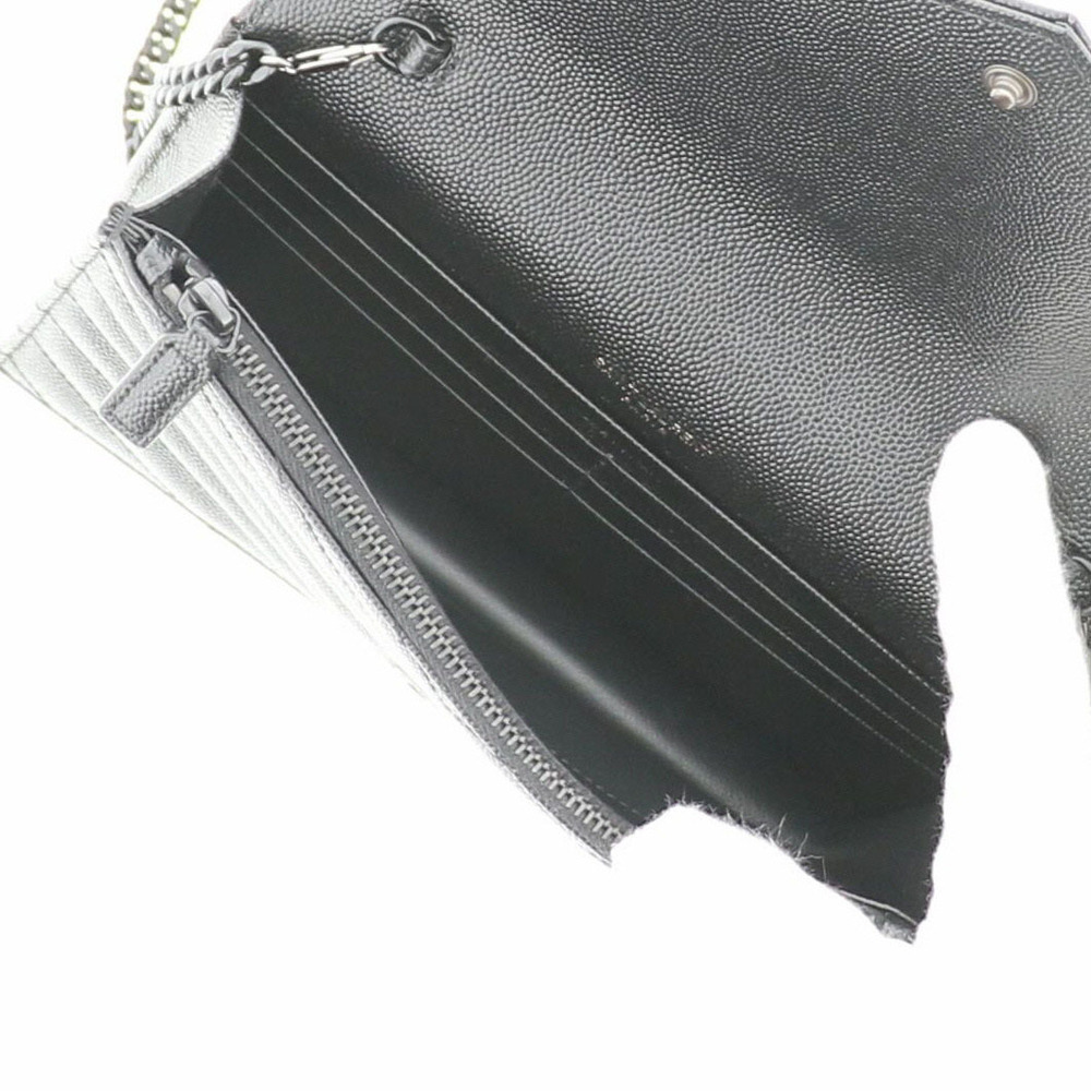 Saint Laurent Yves Cassandra Envelope Shoulder Bag Black - Picture 6 of 6